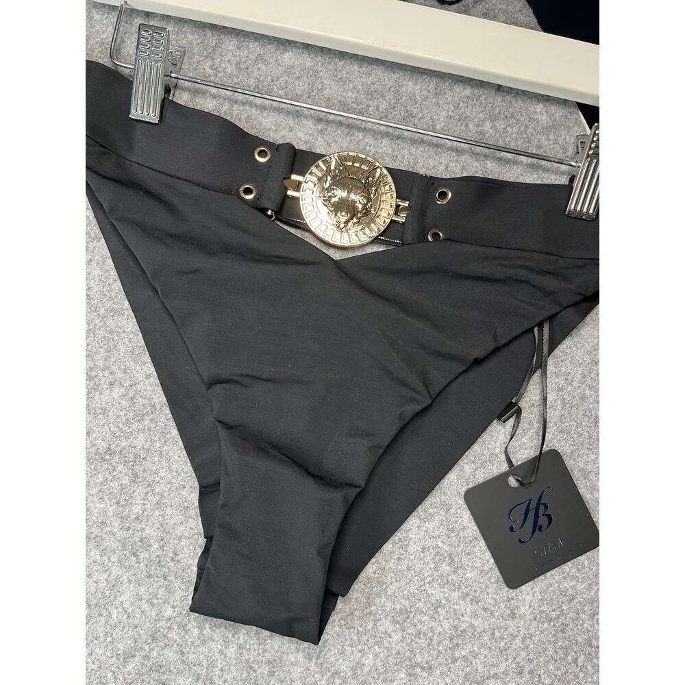 NWT Honey Birdette Brooklyn Black Gold Medallion Bikini Set S/M - Picture 2 of 6